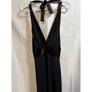 JONES NEW YORK Black Lined V-Neck Halter Top Cocktail Dress - Size 4